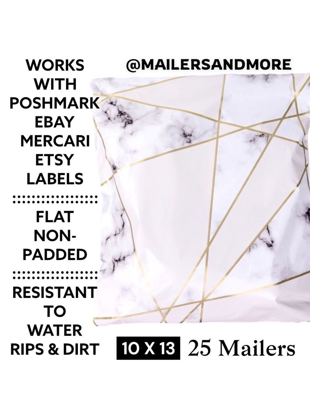 25 10X13 Marble Poly Mailers PRICE IS FIRM - Picture 2 of 11